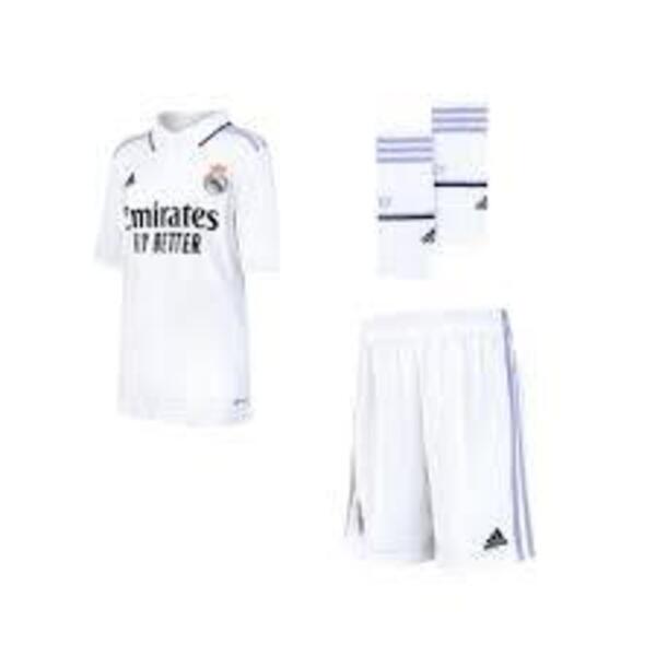 adidas Real Madrid 19 Primera Equipación blanco equipación fútbol niño