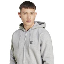 CHAQUETA CON CAPUCHA ADIDAS TREFOIL ESSENTIALS GRIS