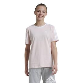 Camiseta adidas Essentials 3 Bandas Cotton Loose Fit Niña Ro