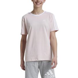 Camiseta adidas Essentials 3 Bandas Cotton Loose Fit Niña Ro