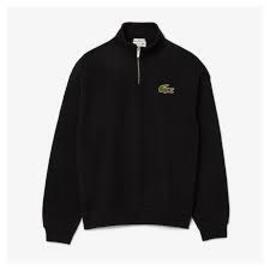 Sudadera Lacoste de cuello alto y corte holgado Negro