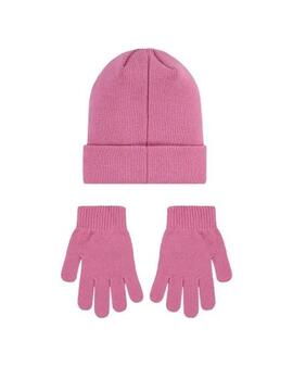 Set Gorro&Guantes Ps. Nike Futura  Rosa