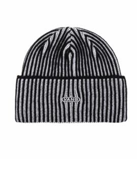 Gorro Vans Nesbit Cuff Unisex Blanco y Negro 