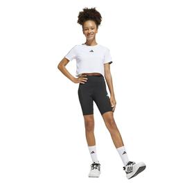 Conjunto adidas Train Essentials 3 Stripes blanco negro niña