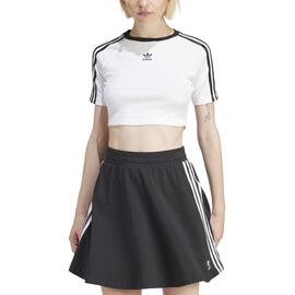 Camiseta para MUJER  Adidas Baby 3 Stripes   Blanco