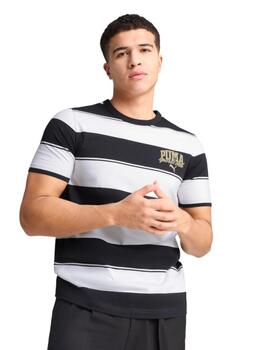 Camiseta Puma Class Striped Hombre Azul