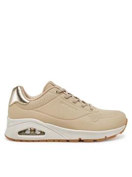 Zapatilla Mujer  Skechers UNO SHIMM Nude