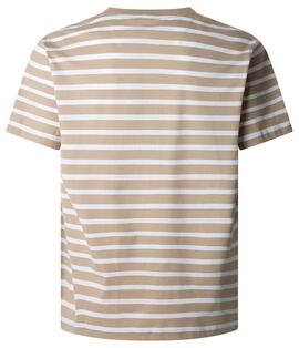 Camiseta  Pepe Jeans Striped Eggo Rayas Arena/Mno